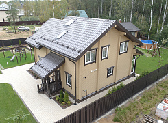 Двухэтажный дом из бруса 192х145 с террасой, кухней-гостиной 3
