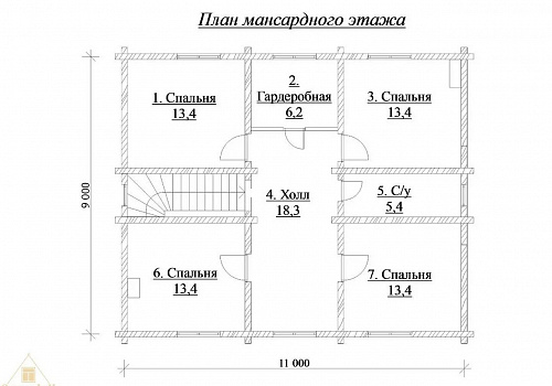 Двухэтажный дом из бруса 192х145 с террасой 2
