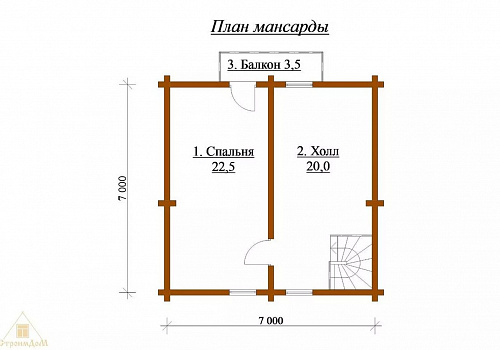 Двухэтажный дом из бруса 192х145 с верандой и балконом 2