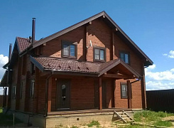 Двухэтажный дом из бруса 192х145 с террасой 0