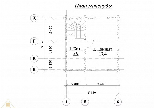 Двухэтажный дом из бруса 192х145 с крыльцом и просторной террасой 2