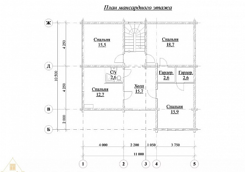 Двухэтажный дом из бруса 192х145 с балконом 3 Двухэтажный дом из бруса 192х145 с балконом 3