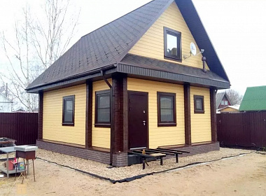 Объект №64: баня из профилированного бруса 192х145 с крыльцом